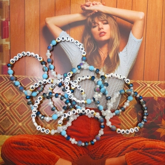 Taylor Swift Midnights Handmade Friendship Bracelet Set Of 10 - Picture 1 of 15